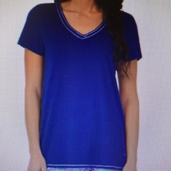 Women’s Cuddl Duds® Pajama V-Neck Tee Shirt M Pullover Lounge Relax Fit Sleep - Picture 9 of 11